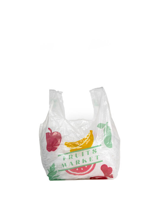 Τσάντα τυπωμένη - Νο: 50 Διάφανο "Fruit Market" 