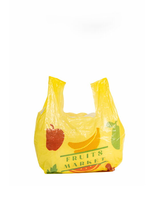 Τσάντα τυπωμένη - Νο: 45 Κίτρινο "Fruit Market"