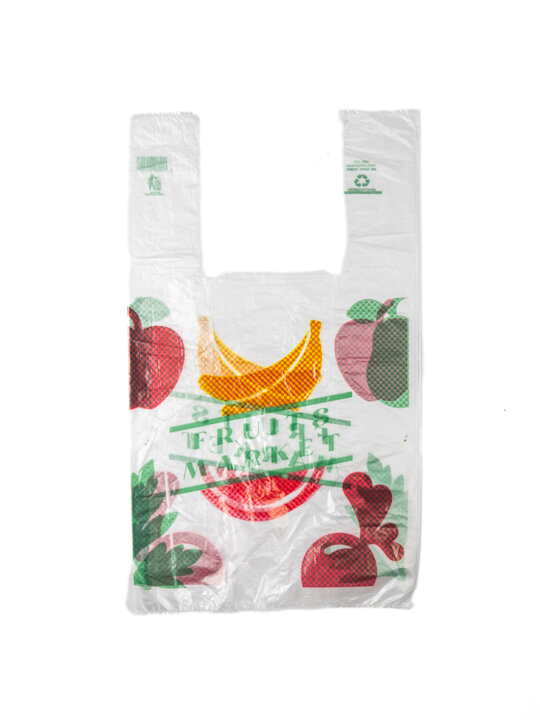 Τσάντα τυπωμένη - Νο: 50 Διάφανο "Fruit Market" 