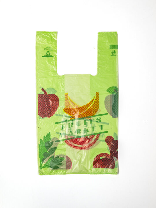 Τσάντα τυπωμένη - Νο: 45 Πράσινο "Fruit Market"