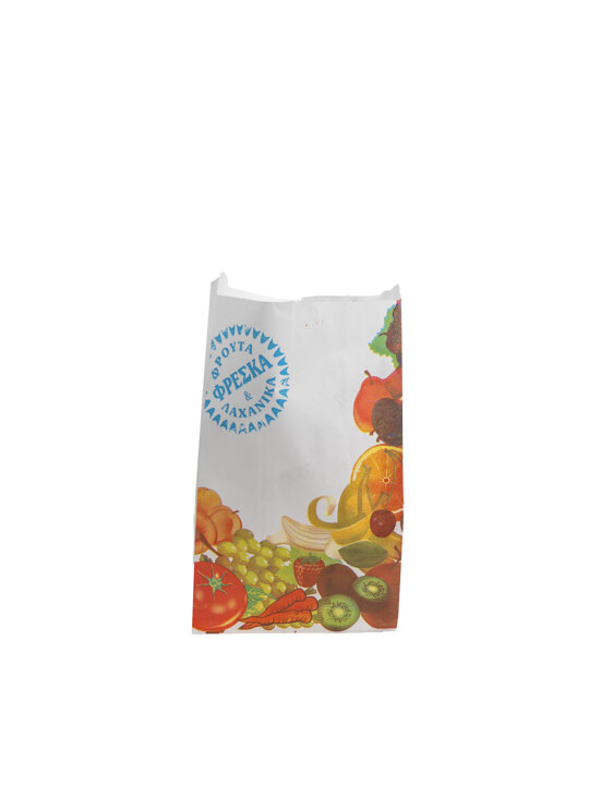 Χαρτοσακούλα Λευκή Τυπωμένη - χωρητικότητας 1kg 